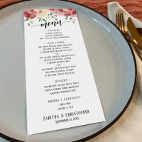 Élégante calligraphie, Bourgogne et Roses de Blush