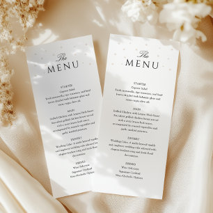 Menu Elégante Fête des mariées perles