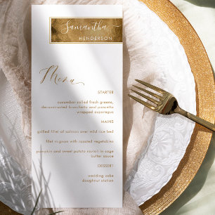 Menu Élégante personnalisation avec nom de l'invité bla