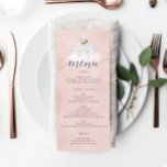 Menu Élégante robe florale Quinceanera<br><div class="desc">Ce beau menu est parfait pour votre prochain événement ! Modifiez facilement les éléments du menu et affichez ce beau design sur chaque assiette ! Voir la collection entière pour plus d'articles correspondants !</div>