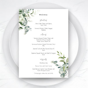 Menu Elégante verdure d'Eucalyptus