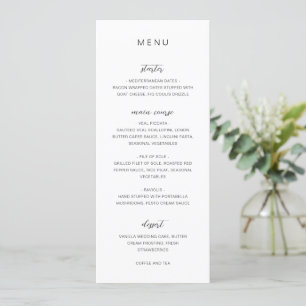 Menu Elise Elegant Wedding