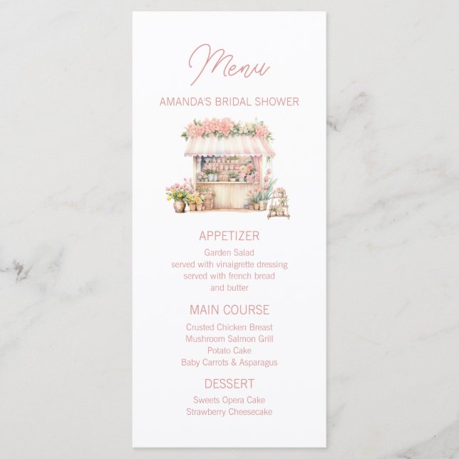 Menu Elle est fraîche de la Fête des mariées florale du (Devant)