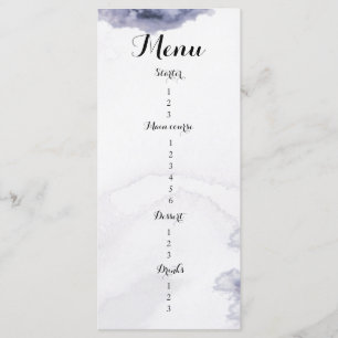 Menu Elle est sous la douche nuptiale de nuage neuf
