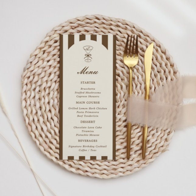 Menu Elle est un peu plus âgée Café Martini Anniversair (Créateur téléchargé)