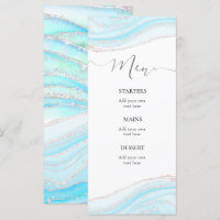 menu en marbre bleu pastel