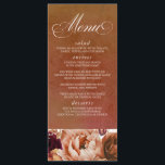 Menu en terre cuite fleuri d'herbe des Pampas<br><div class="desc">Cartes de menu en terre cuite avec fleurs et herbe des Pampas</div>