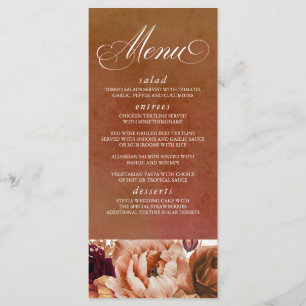 Menu en terre cuite fleuri d'herbe des Pampas