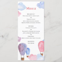 Menu enfant ballon à air menu enfant anniversaire