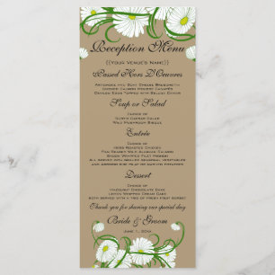 Menu Ensemble de mariage Fleurs de Marguerite de Gerber