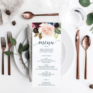 Menu et Carte de remerciements des Mariages de la