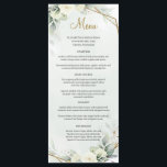 Menu Eucalyptus Feuillage Roses blanches Gole Géométriq<br><div class="desc">Eucalyptus Foliage Roses blanches Gole mariage géométrique Menu,  Contactez-moi pour les articles correspondants ou pour la personnalisation,  Roses de Blush ©</div>