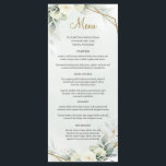 Menu Eucalyptus Feuillage Roses blanches Gole Géométriq<br><div class="desc">Eucalyptus Foliage Roses blanches Gole mariage géométrique Menu,  Contactez-moi pour les articles correspondants ou pour la personnalisation,  Roses de Blush ©</div>