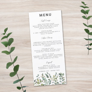 Menu Eucalyptus minimaliste contemporain