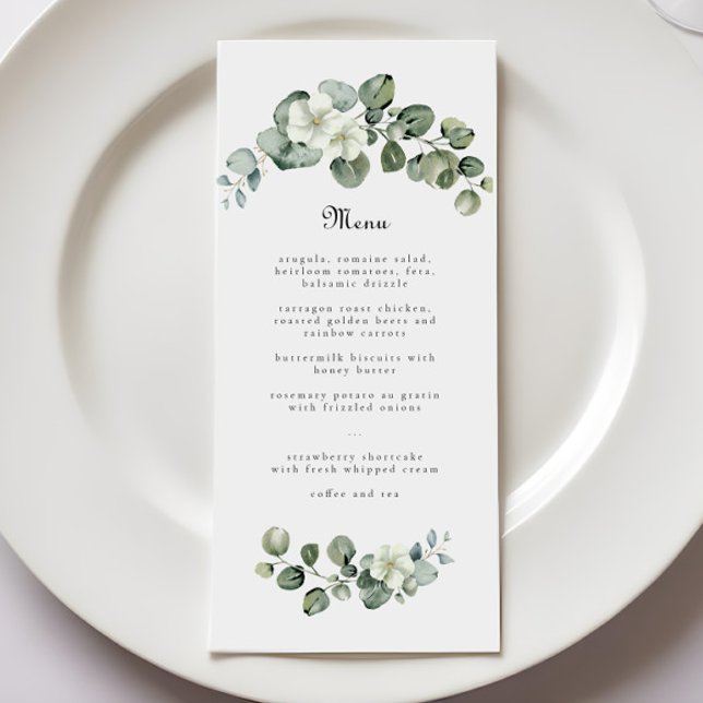 Menu Eucalyptus verdure Arche feuille Mariage ou annive (Créateur téléchargé)