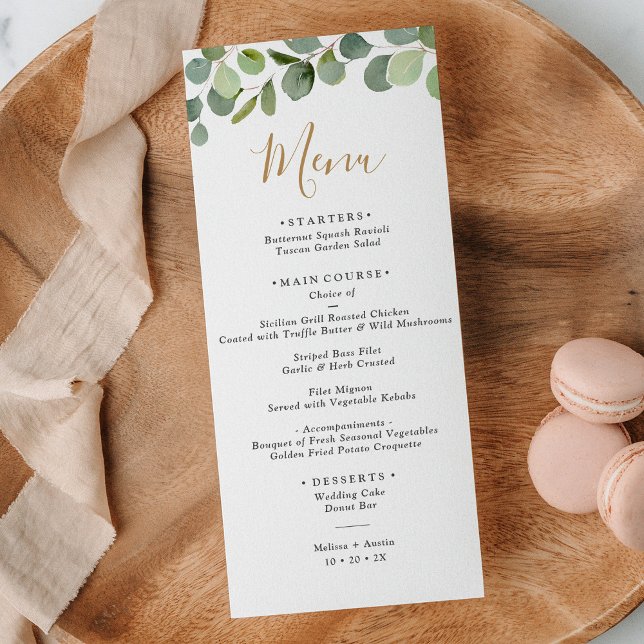 Menu Eucalyptus vert simple (Créateur téléchargé)