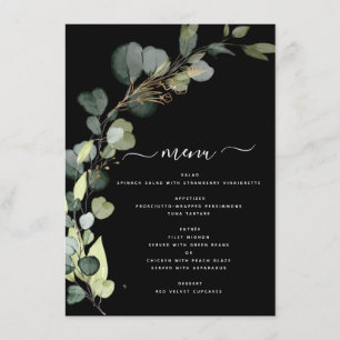 Menu Eucalyptus Vert Succulent Élégant Moderne