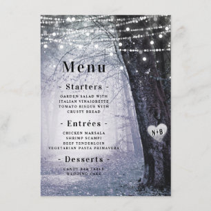 Menu Evermore Forêt de fée enchantée Dîner pourpre