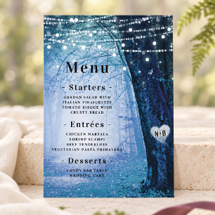 Menu Evermore Forêt de Fées Enchantée Dîner Bleu