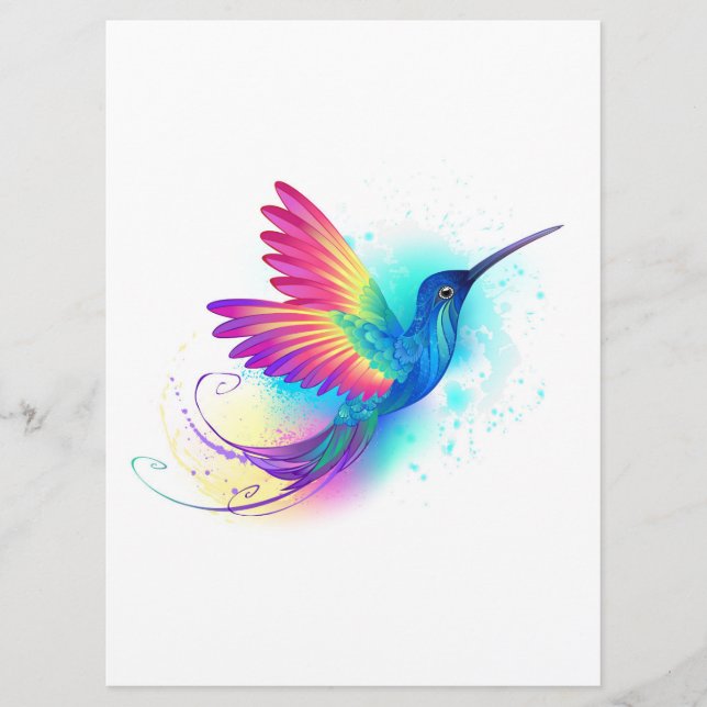 Menu Exotic Rainbow Hummingbird (Devant)