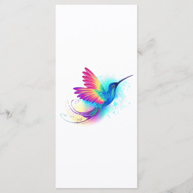 Menu Exotic Rainbow Hummingbird (Devant)