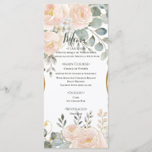Menu Faire Mariage Fleur Botanique Pivoine & Eucalyptus