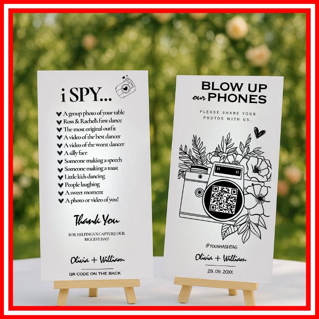 Menu Faire Sonner Leurs Téléphones Jeu de Mariage Minim (Créateur téléchargé)