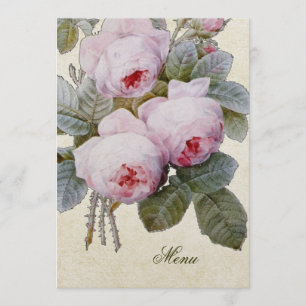 Menu fait sur commande floral de mariage de rose