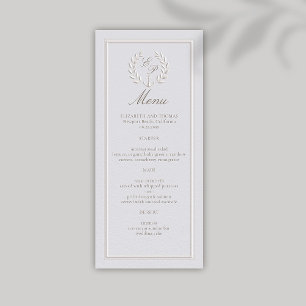 Menu Faux Embossés Ancre nautique ivoirienne Mariage of