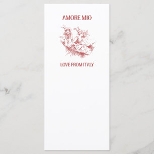 Menu Femme Vintage Italien Amore Mio Luxe Romantique