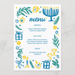 Menu Fête de Hanukkah Fantaisiste et Douce sur Mesure p