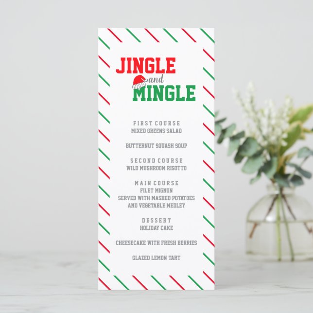 Menu Fête de Noël Jingle et Mingle (Debout devant)
