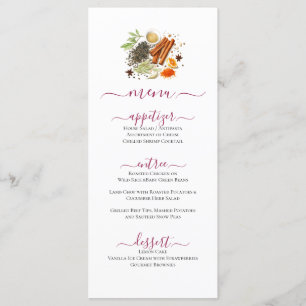 Menu Fête des épices automnales