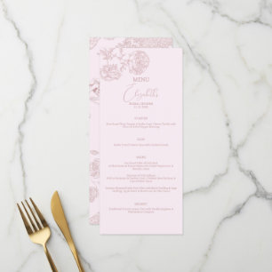 Menu Fête des mariées de pique-nique moderne chic Toile