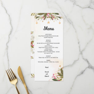 Menu Fête des mariées Mariage de Noël
