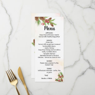 Menu Fête des mariées Mariage de Noël
