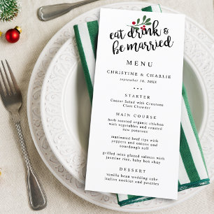 Menu Fête Manger Boire et Être Marié Baies de Noël