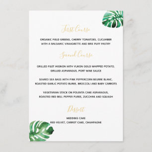 Menu Feuille Monstera