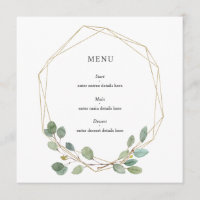 Feuilles botaniques Elegant Gold Geo Frame Mariage