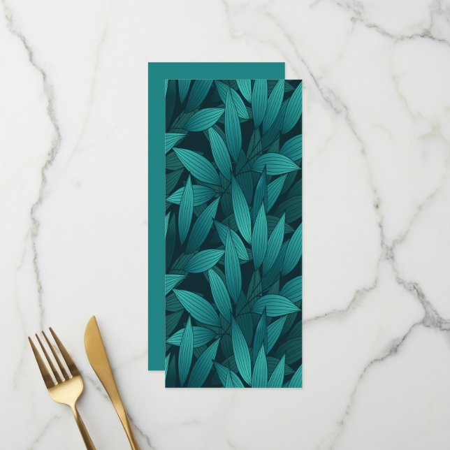 Menu Feuilles tropicales dégradées (Devant/Arrière en situation)