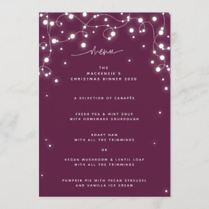 Menu Feux de fumée de prune Appartement de Noël 4 Parco