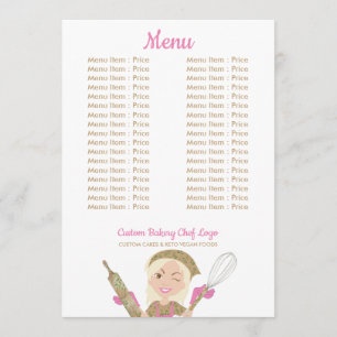 Menu Fille aux cheveux longs jaunes roses boulangère ch
