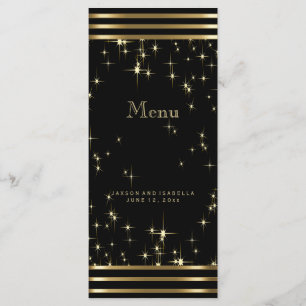 Menu Flammes noires et or avec Barres