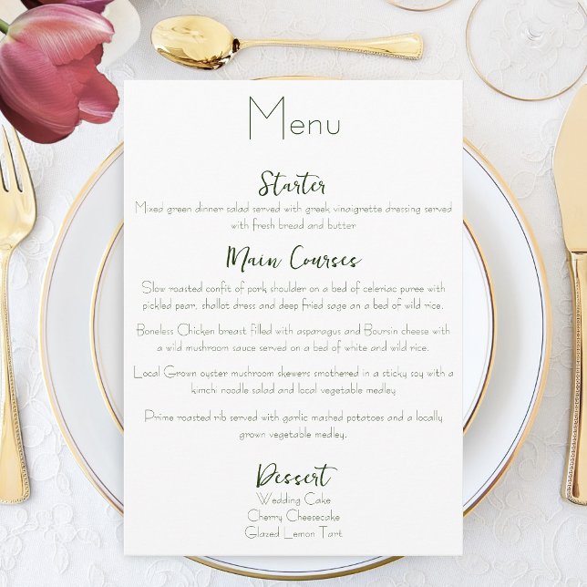 Menu Fleur de tulipe rose (Créateur téléchargé)