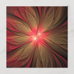 Menu Fleur fractale de fansy rouge