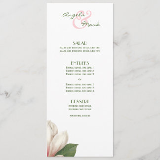 Menu Fleur Magnolia Sud | rose blanc