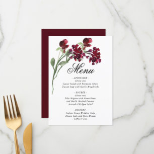 Menu Fleur sauvage Bleu classique Fleurs de Jardin Bo