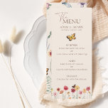Menu Fleur sauvage coloré simple Mariage floral<br><div class="desc">Simple Fleur sauvage coloré menu Mariage floral - Elégance botanique minimaliste avec une touche Whimsical. Fêtez la floraison de l'amour avec nos menus mariages charmants avec un affichage simple mais vibrant de fleurs sauvages colorés. Le design minimaliste capte l'essence de la beauté naturelle, permettant aux fleurs sauvages de prendre le...</div>
