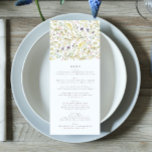 Menu Fleur sauvage de printemps Boho Pampas Mariage<br><div class="desc">menu mince pour correspondre à la collection *si vous voulez plus d'options papier cette conception peut être transférée à un programme mince *ou pour plus d'aide contactez-moi</div>