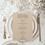 Menu Fleur sauvage Line Art Elegant Moderne Rustique PE<br><div class="desc">Utilisez ces cartes de menu fleur sauvage sucré pour votre mariage, fête de fiançailles, douche nuptiale ou autre événement. Main dessinée par moi pour toi. Entièrement modifiable, ajoutez votre propre texte ou couleur arrière - plan. Cliquez sur "personnaliser" pour modifier le texte et "modifier la conception" pour modifier les polices,...</div>